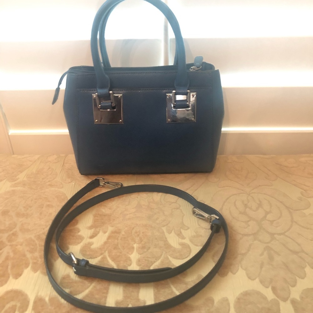 Blue Calvin Klein crossbody purse
